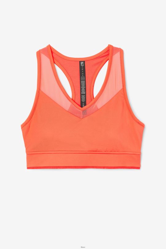 hot coral uplift racerback podprsenka top fila 0668L1806 horký korál FILA