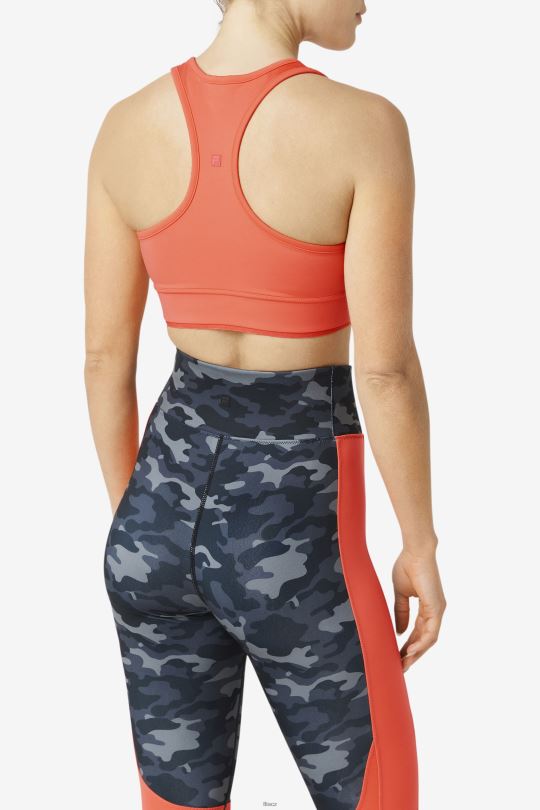 hot coral uplift racerback podprsenka top fila 0668L1806 horký korál FILA