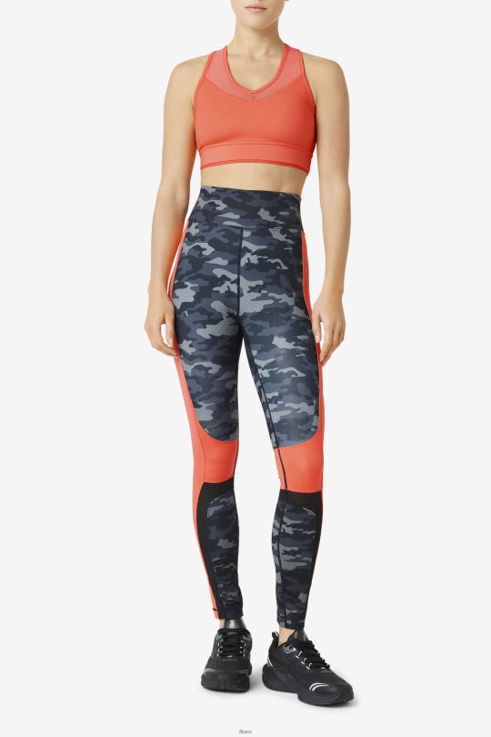 hot coral uplift racerback podprsenka top fila 0668L1806 horký korál FILA