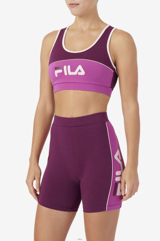 hroznové víno/rouge/potpourri kairi podprsenka top fila 0668L1482 hroznové víno/rouge/potpourri FILA
