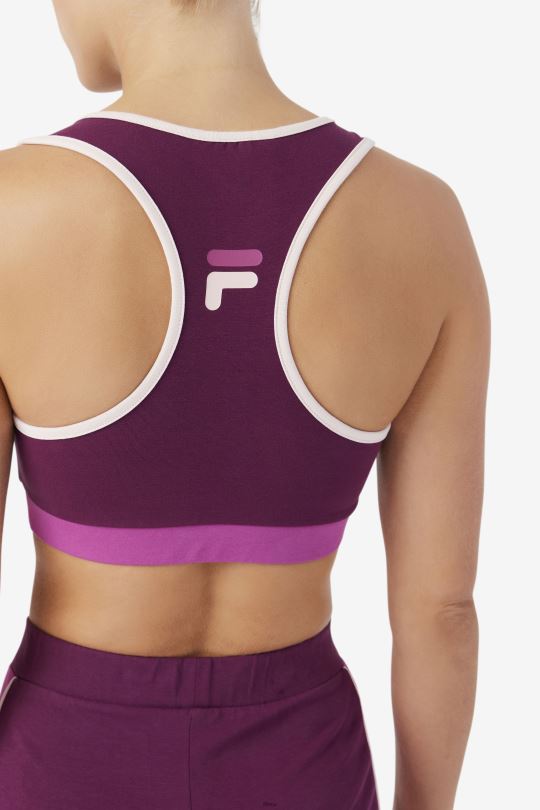hroznové víno/rouge/potpourri kairi podprsenka top fila 0668L1482 hroznové víno/rouge/potpourri FILA
