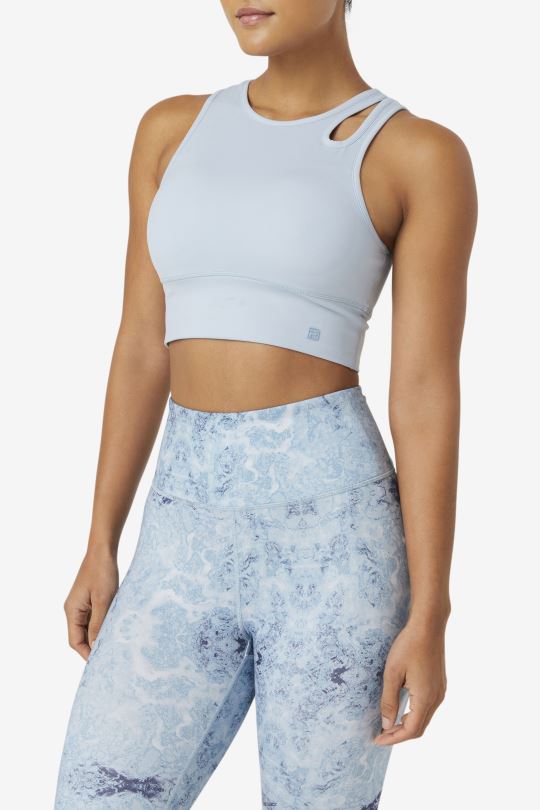 modrá mlha pozvednutí plátek crop bra top fila 0668L1824 modrá mlha FILA