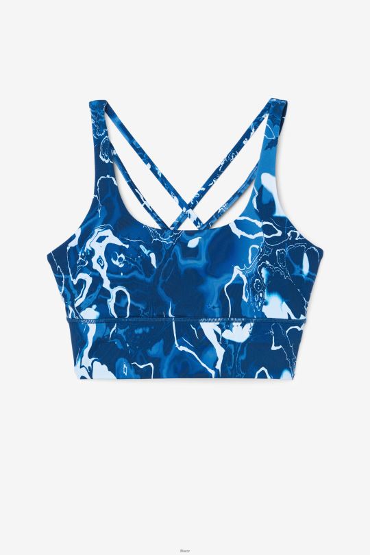 navy marble fila uplift cross back top podprsenka 0668L1791 námořnický mramor FILA