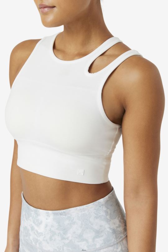 pozvednutí plátek crop podprsenka top bílá fila 0668L1823 bílý FILA