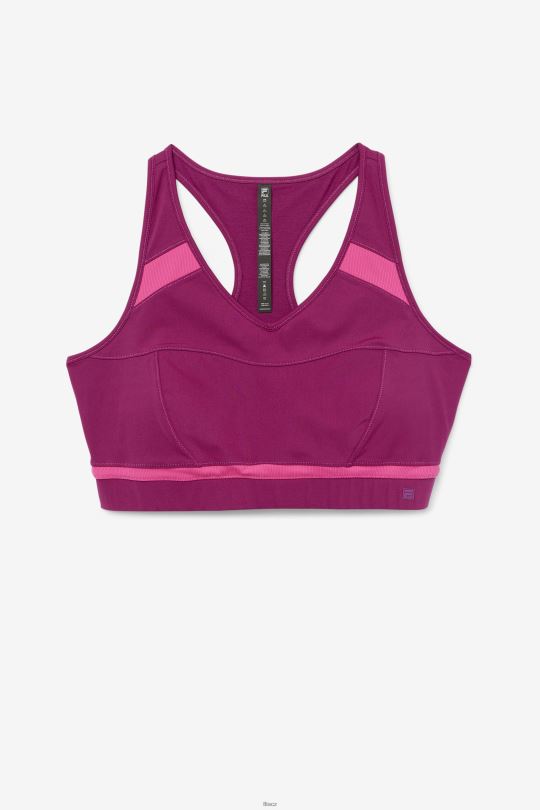 purpurová fialová/světle růžová sportovní podprsenka fila uplift racerback 0668L1833 purpurová fialová/světle růžová FILA