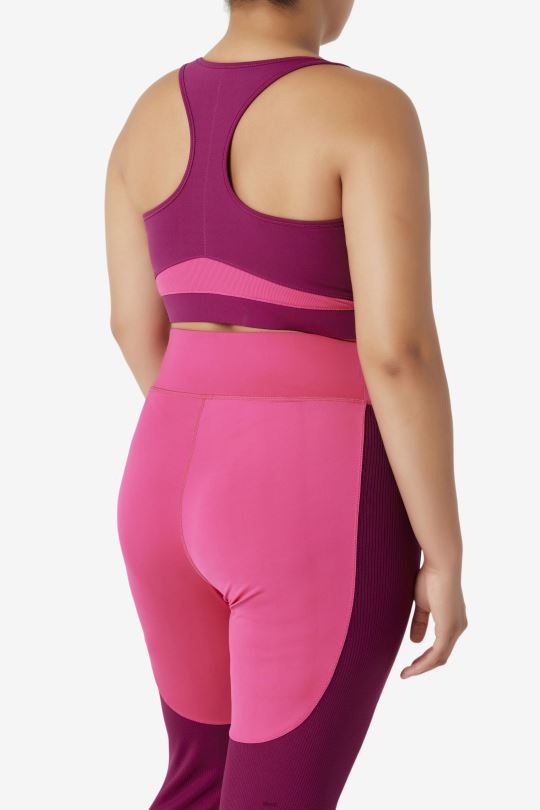 purpurová fialová/světle růžová sportovní podprsenka fila uplift racerback 0668L1833 purpurová fialová/světle růžová FILA