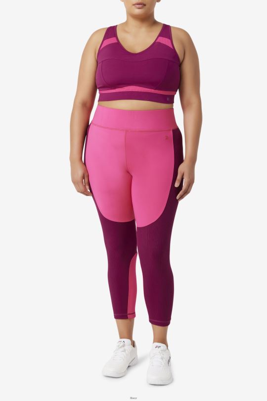 purpurová fialová/světle růžová sportovní podprsenka fila uplift racerback 0668L1833 purpurová fialová/světle růžová FILA