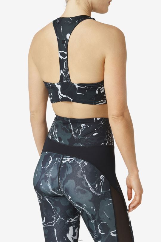 sportovní podprsenka fila uplift t-back black marble 0668L1795 černý mramor FILA