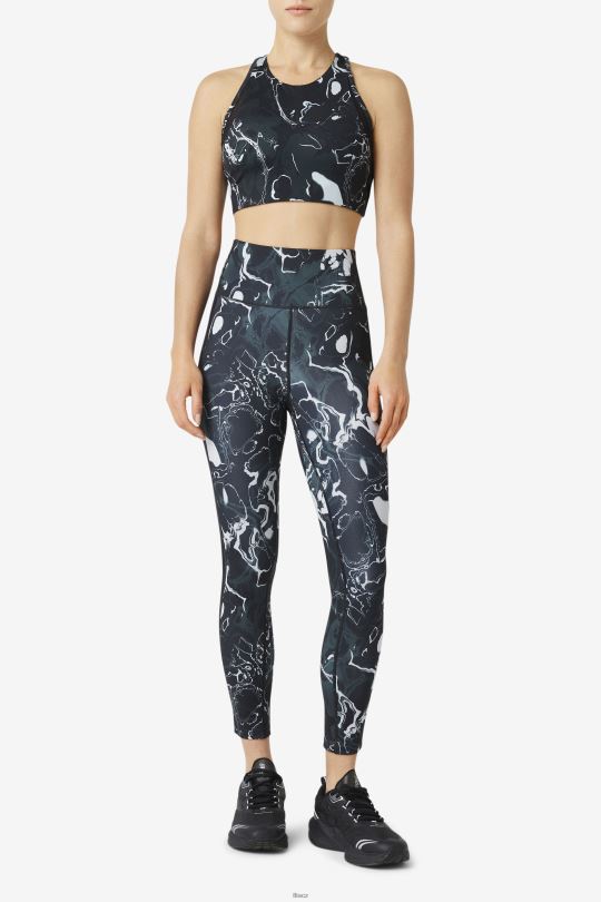 sportovní podprsenka fila uplift t-back black marble 0668L1795 černý mramor FILA