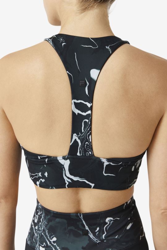 sportovní podprsenka fila uplift t-back black marble 0668L1795 černý mramor FILA
