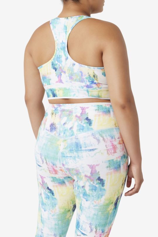 tie dye/black/white uplift racerback podprsenka top fila 0668L1848 barva na kravatu/černá/bílá FILA