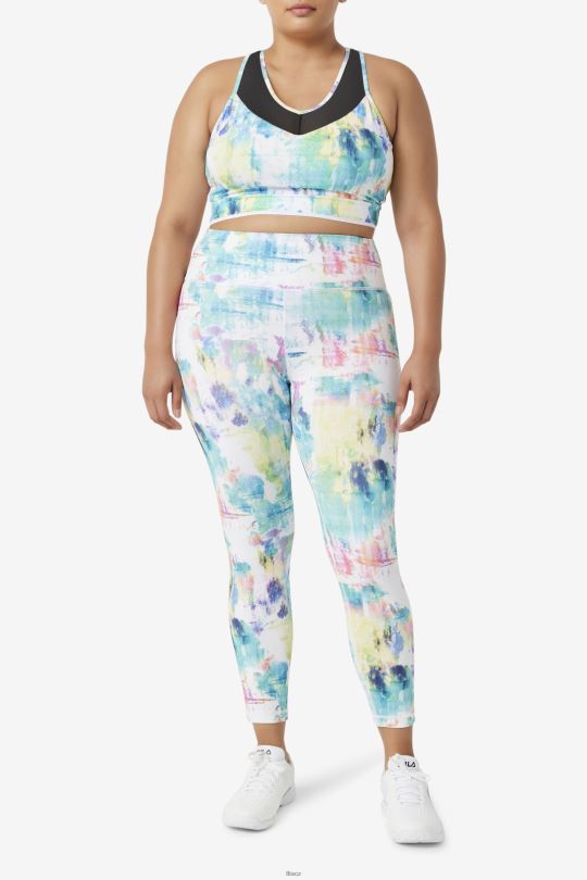 tie dye/black/white uplift racerback podprsenka top fila 0668L1848 barva na kravatu/černá/bílá FILA