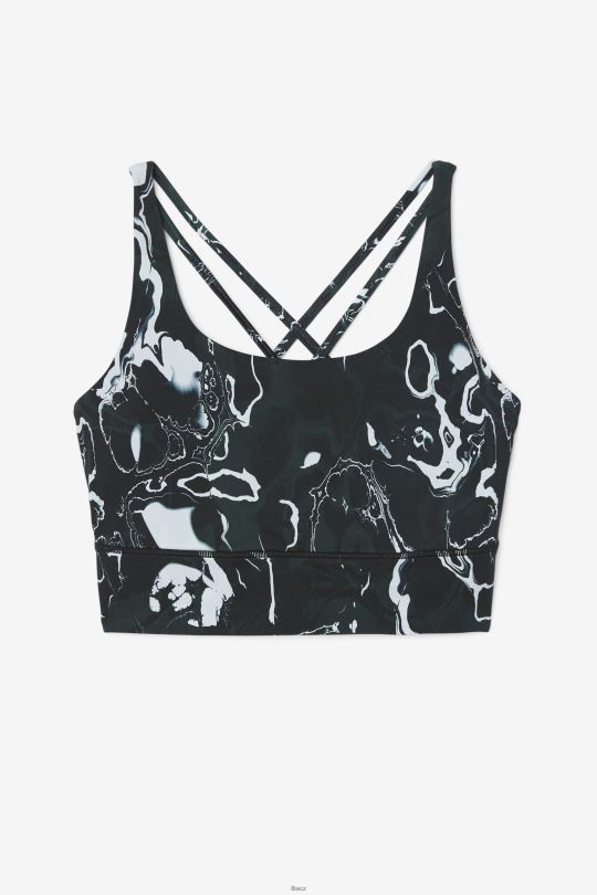 uplift cross back bra top fila black marble 0668L1832 černý mramor FILA
