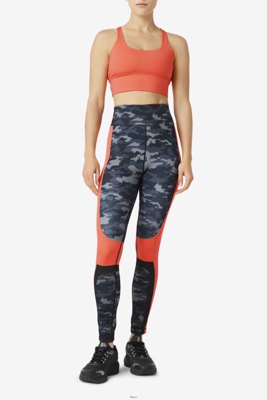 uplift cross back bra top fila hot coral 0668L1790 horký korál FILA