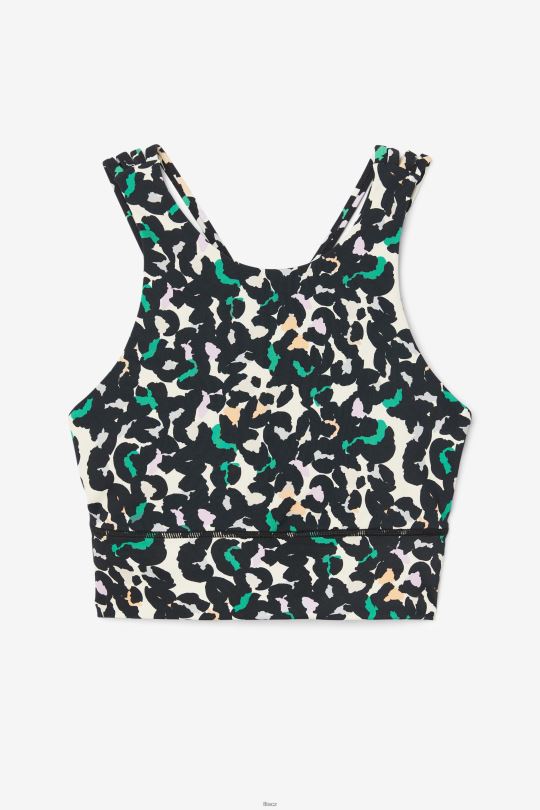uplift high neck sports podprsenka fila black animal 0668L1814 černé zvíře FILA