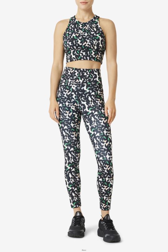 uplift high neck sports podprsenka fila black animal 0668L1814 černé zvíře FILA