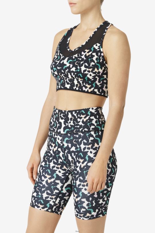 uplift racerback podprsenka top fila black animal 0668L1802 černé zvíře FILA