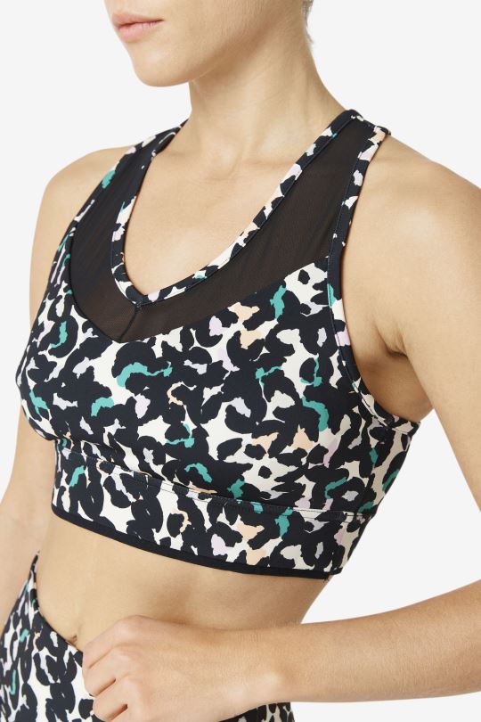 uplift racerback podprsenka top fila black animal 0668L1802 černé zvíře FILA