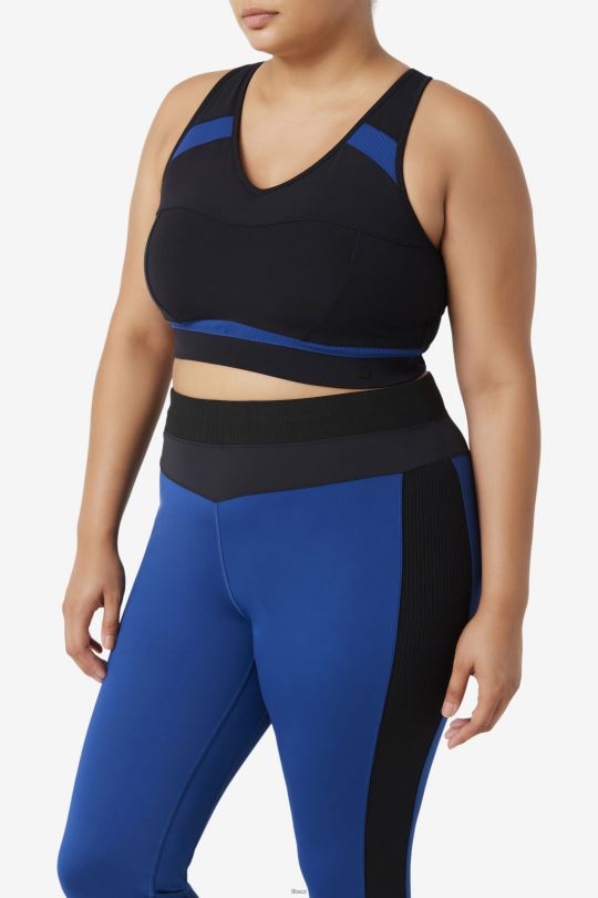 uplift racerback sportovní podprsenka fila černá/námořnická pivoňka 0668L1838 černá/námořnická pivoňka FILA