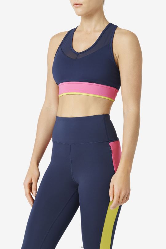 uplift racerback top navy/azalea/sulphur fila 0668L1805 námořnictvo/azalka/síra FILA