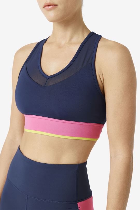 uplift racerback top navy/azalea/sulphur fila 0668L1805 námořnictvo/azalka/síra FILA