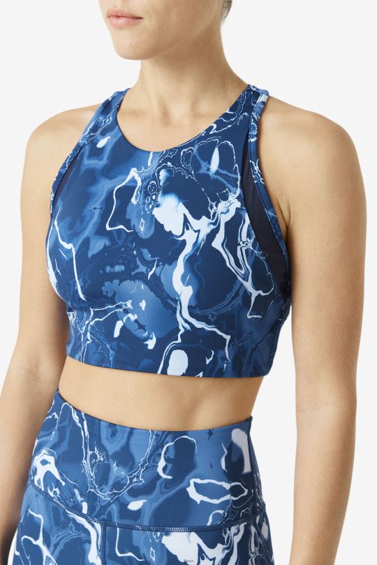 uplift t-back sportovní podprsenka námořnická mramorová fila 0668L1799 námořnický mramor FILA