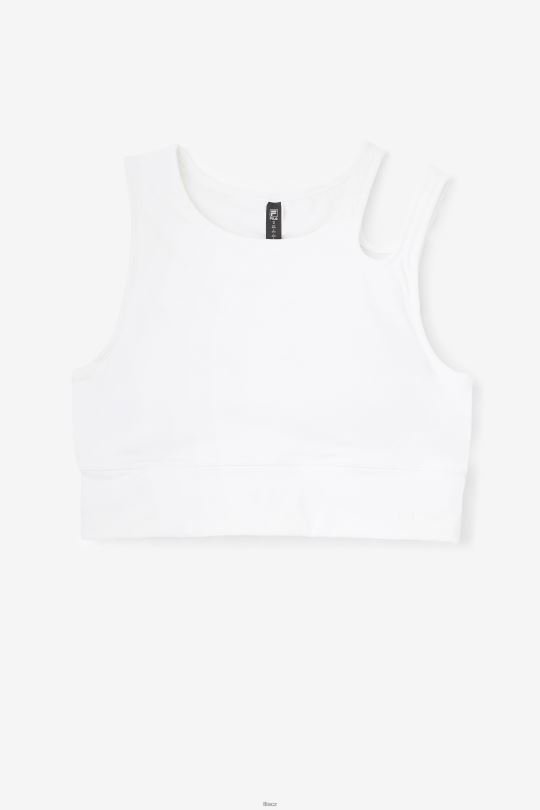 white uplift slice crop bra top fila 0668L1854 bílý FILA