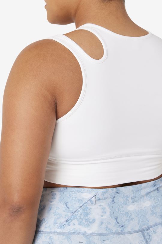 white uplift slice crop bra top fila 0668L1854 bílý FILA