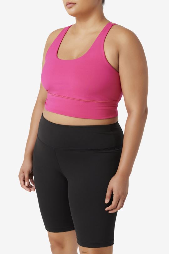 zářivě růžová fila uplift cross back top podprsenka 0668L1827 světle růžová FILA