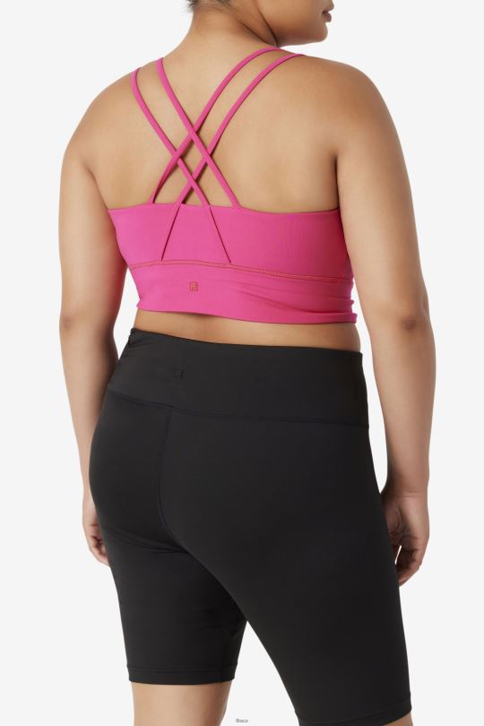 zářivě růžová fila uplift cross back top podprsenka 0668L1827 světle růžová FILA