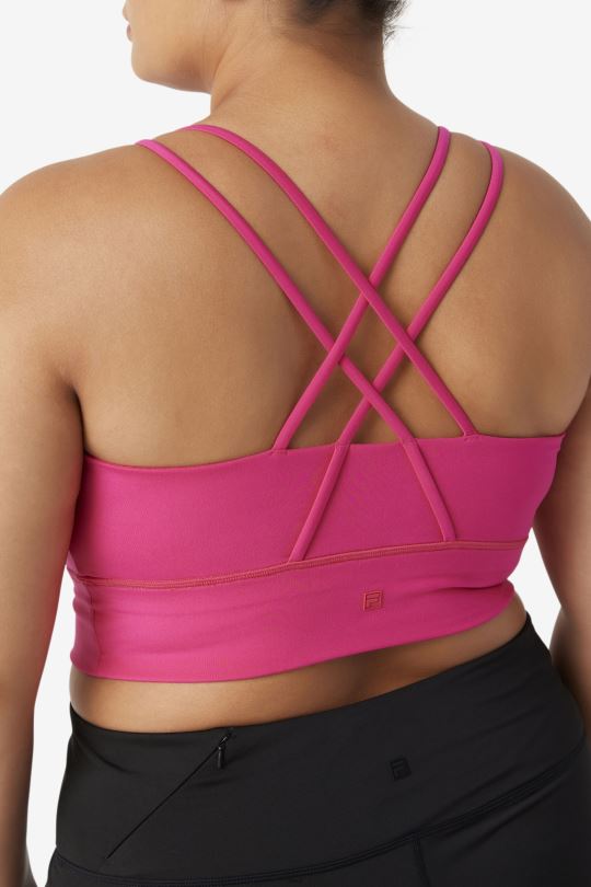 zářivě růžová fila uplift cross back top podprsenka 0668L1827 světle růžová FILA