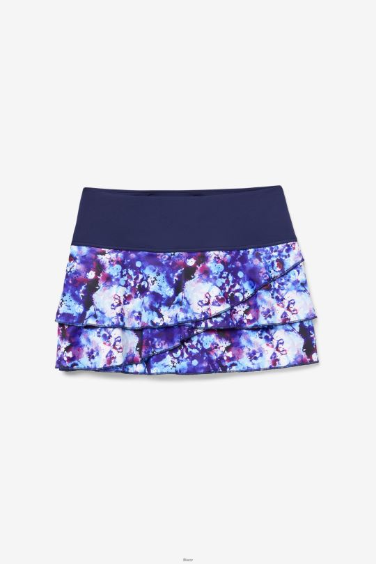 fila námořnický potisk/námořnický pickleball stupňovitý potisk skort 0668L2044 námořnický tisk/námořnický tisk FILA
