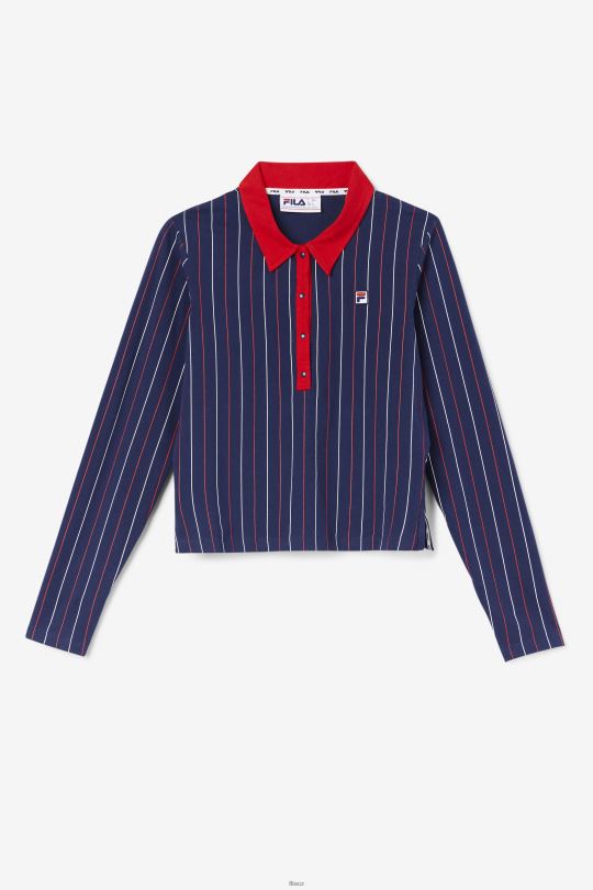 Jada polo s dlouhým rukávem námořnická/červená/bílá fila 0668L1385 námořnická/červená/bílá FILA