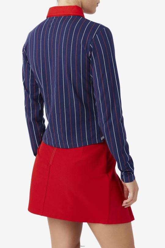 Jada polo s dlouhým rukávem námořnická/červená/bílá fila 0668L1385 námořnická/červená/bílá FILA