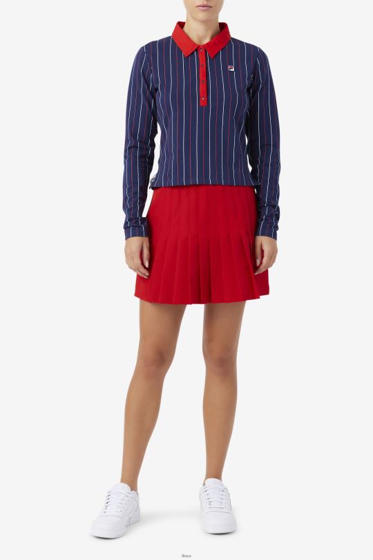 Jada polo s dlouhým rukávem námořnická/červená/bílá fila 0668L1385 námořnická/červená/bílá FILA