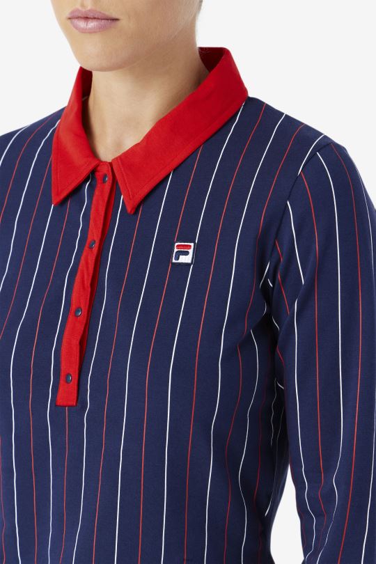 Jada polo s dlouhým rukávem námořnická/červená/bílá fila 0668L1385 námořnická/červená/bílá FILA