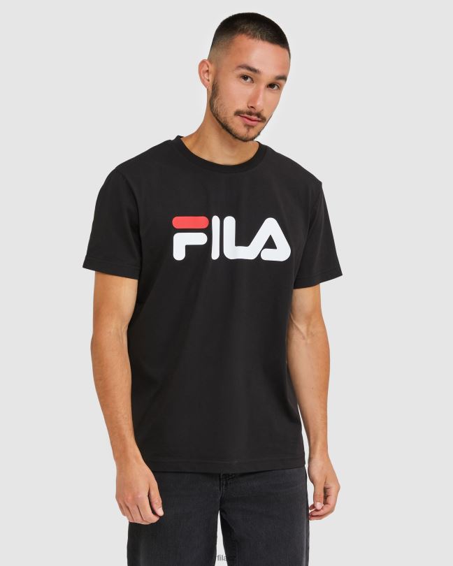 Klasické unisex triko fila černé 0668L2434 Černá FILA