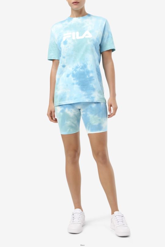 alivia tie dye tee white/splish/all/latigo bay fila 0668L1403 bílá/plish/all/latigo bay FILA