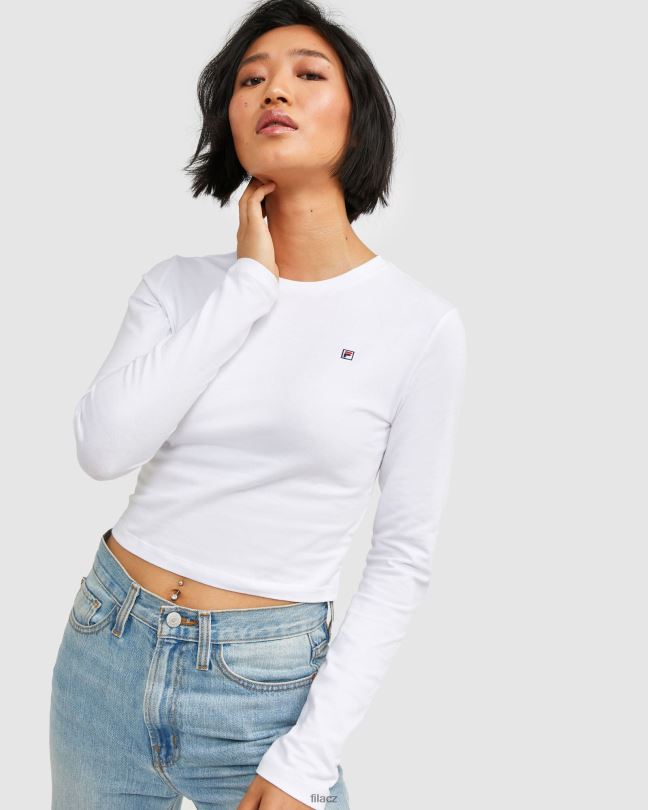 dámský odznak l/s tee white fila 0668L2885 bílý FILA