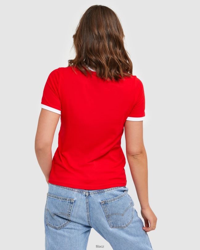 Červené dámské tričko s kroužkem fila classic 0668L2895 Červené FILA