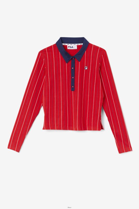 červená jada polo fila s dlouhým rukávem 0668L1386 Červené FILA