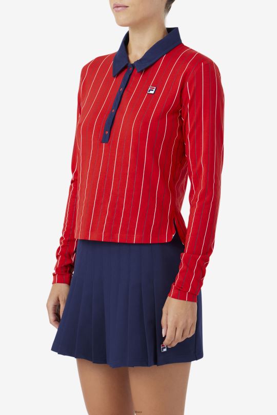 červená jada polo fila s dlouhým rukávem 0668L1386 Červené FILA