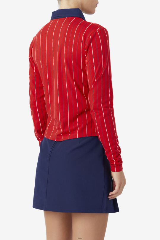 červená jada polo fila s dlouhým rukávem 0668L1386 Červené FILA