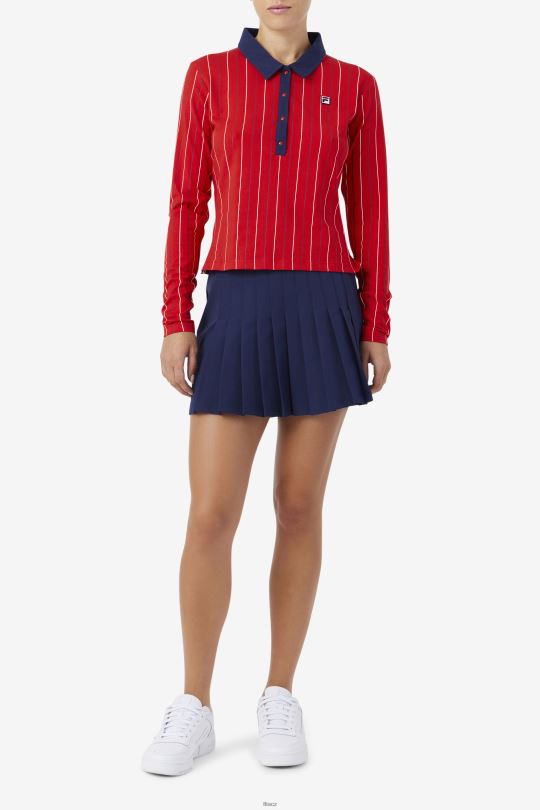 červená jada polo fila s dlouhým rukávem 0668L1386 Červené FILA