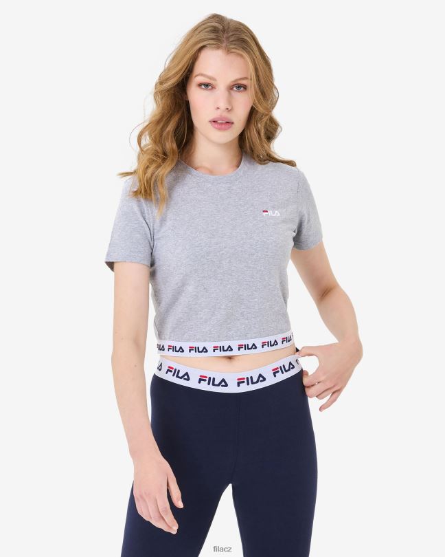 fila šalvěj oříznuté tričko šedé marle 0668L2941 šedá marle FILA