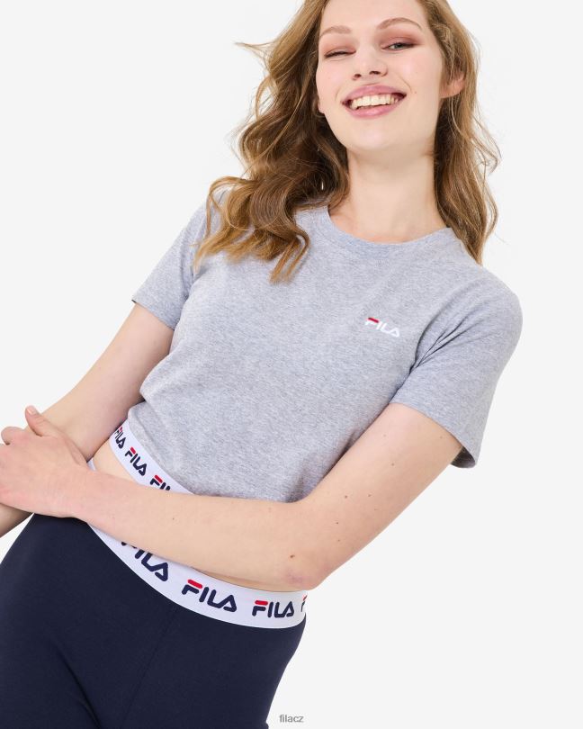 fila šalvěj oříznuté tričko šedé marle 0668L2941 šedá marle FILA