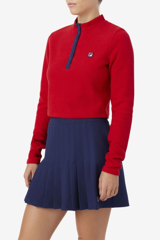 fila červený josie top na zip 0668L1390 Červené FILA