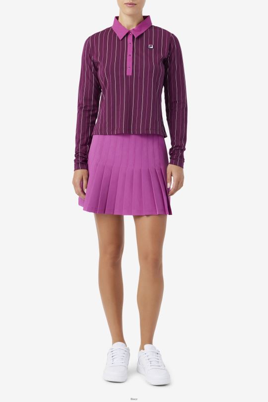 fila jada polo s dlouhým rukávem hroznové víno/červená/potpourri 0668L1387 hroznové víno/rouge/potpourri FILA