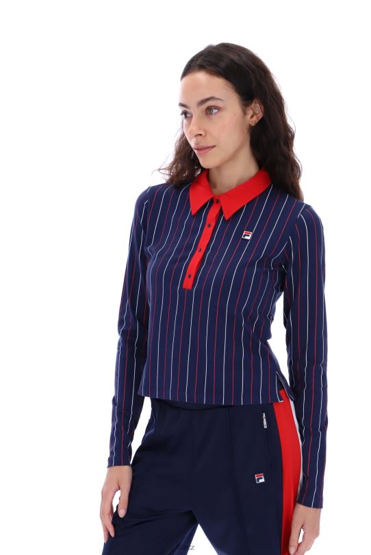 fila jada polo top bb1 s dlouhým rukávem 0668L3423FILA