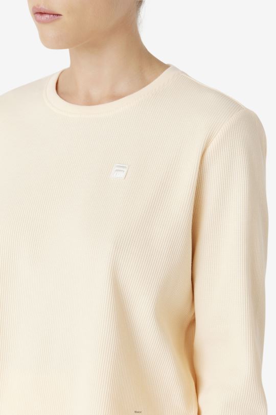 fila lina košile s dlouhým rukávem něžná broskev 0668L1417 jemná broskev FILA